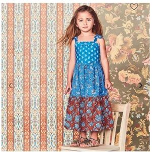 MIXED PAISLEY FLORAL MAXI DRESS